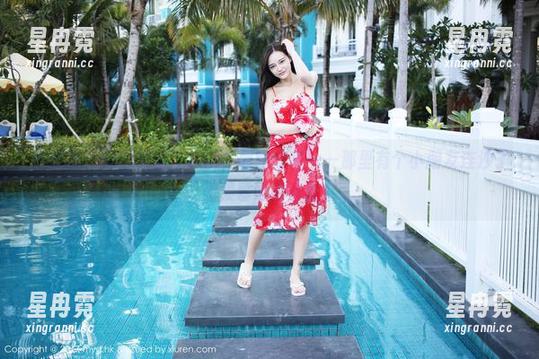 美媛馆 - 海边艾然Airan，原图分享——那里有个小朋友连沙子都羡慕她的清新！